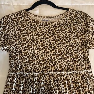 Girls Old Navy size L 10/12 cheetah print dress